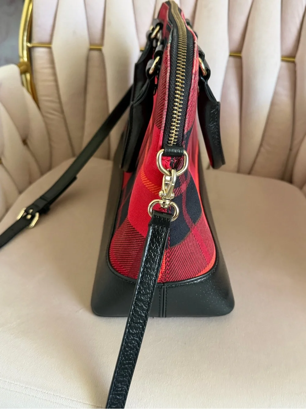 kate spade ♠️ Wellesley Plaid Rachelle Satchel Crossbody ❤️
